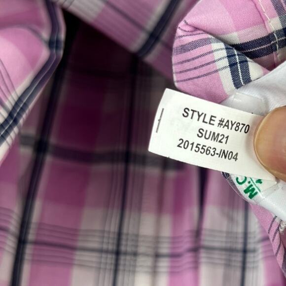 J.Crew Tie-back Tiered Poplin Dress in Violet Plaid Size 6 - Picture 8 of 10